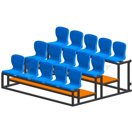 Купить Трибуна мобильная 3 ряда сиденья пластиковые на 15 мест в Йошкар-Оле 
